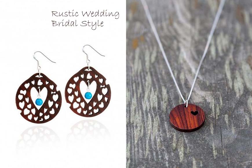 Bridal style rustic wedding jewelry