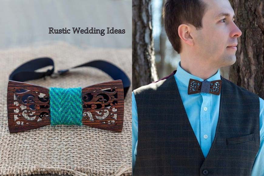 Rustic wedding ideas groom groomsmen bow tie
