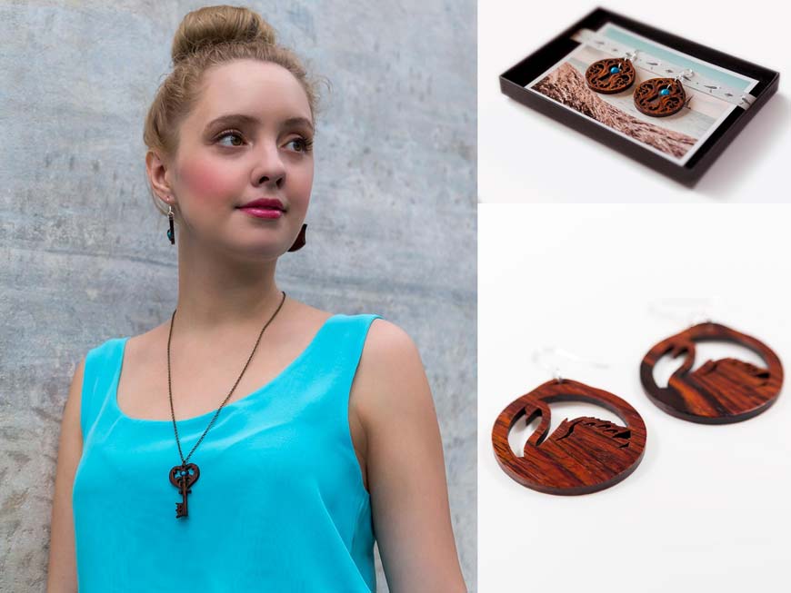 wood jewelry